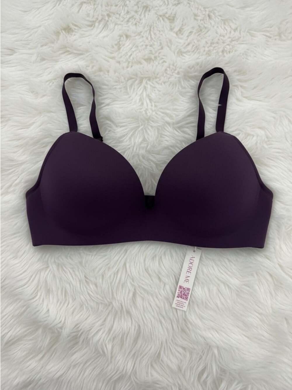NWT Adore Me Women's Purple Lace T-Shirt Bra - Size 36C
b40